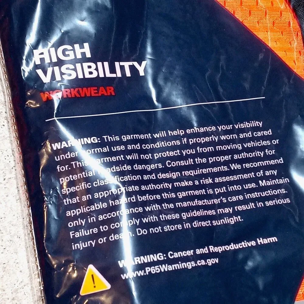 Lot of 2 Safety Vest Size 5XL Kishigo 1538 Orange High Visibility Workwear